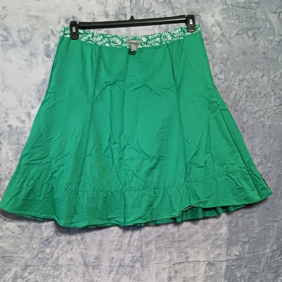 Apt 9 Skirt 14 Lined Green Cotton Boho Sequins - Picture 4 of 13